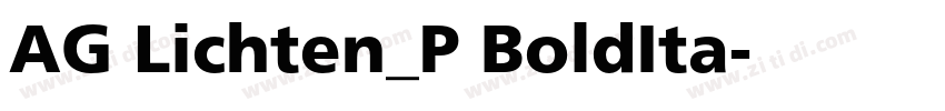 AG Lichten_P BoldIta字体转换